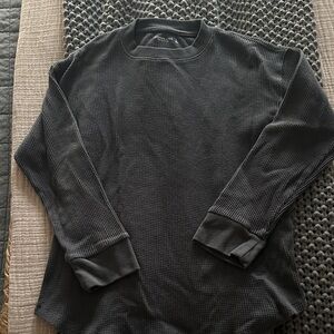 A& F Charcoal Waffle Knit Shirt